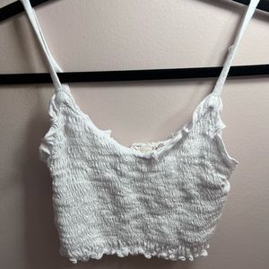 White Ruched Tank S